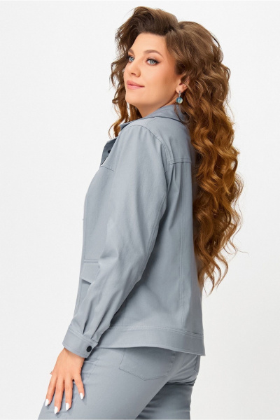 Бомбер Fita 20653 серо-голубой - фото 3