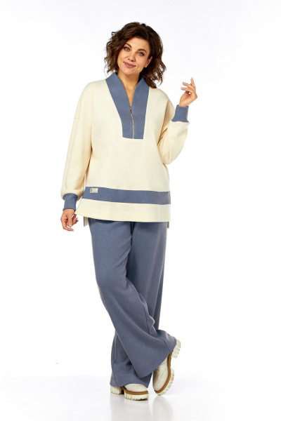 Брюки, джемпер Jurimex 3335 синий_молоко - фото 1