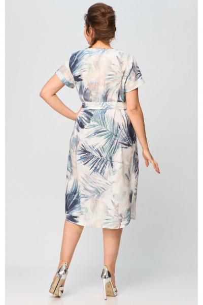 Платье, пояс БелЭльСтиль 834-2 35 22 голубой_дизайн - фото 5