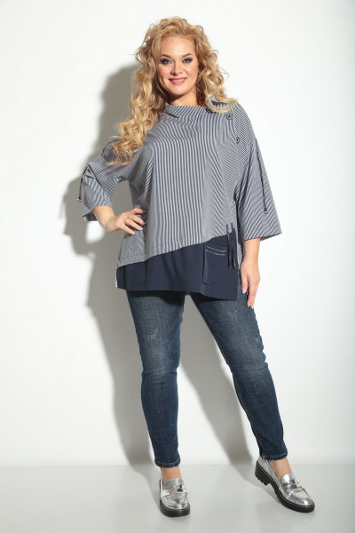 Туника Michel chic 751 бело-синий - фото 1