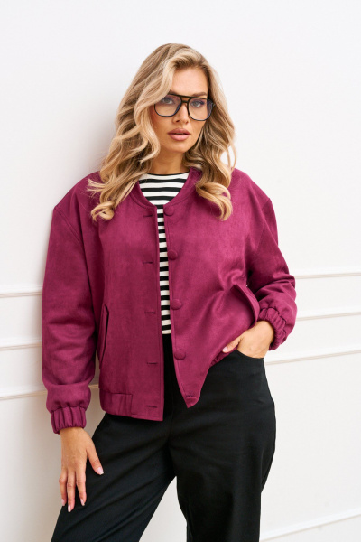 Бомбер AMUARt 1022-3 бордо - фото 5