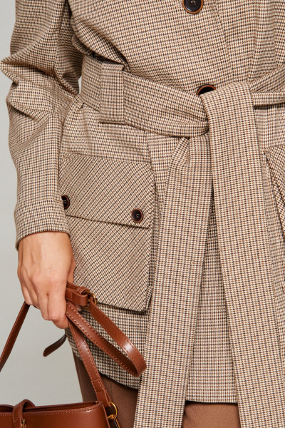 Блуза, брюки, жакет Beautiful&Free 6366 клетка_бежевая - фото 6