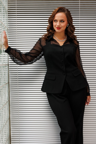 Брюки, жилет ANIDEN 6114-1 черный - фото 6