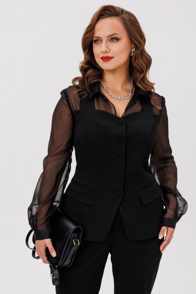 Брюки, жилет ANIDEN 6114-1 черный - фото 5