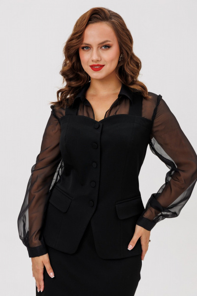 Жилет, юбка ANIDEN 6123-1 черный - фото 4