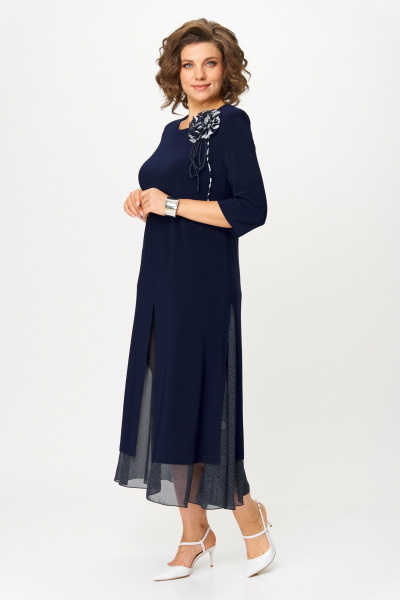 Платье Svetlana-Style 1958 синий_принт - фото 5