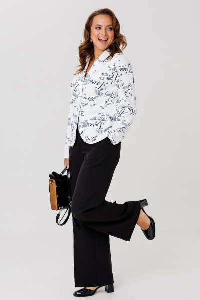 Брюки, жакет Mubliz 259 бело-черный - фото 3