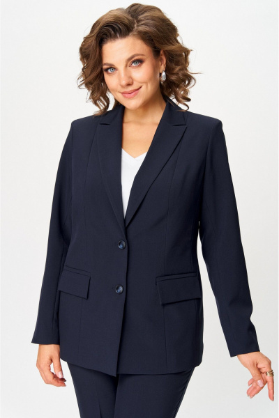 Брюки, жакет БелЭльСтиль 866-2_99_22+596-2_79_22 темно-синий - фото 11