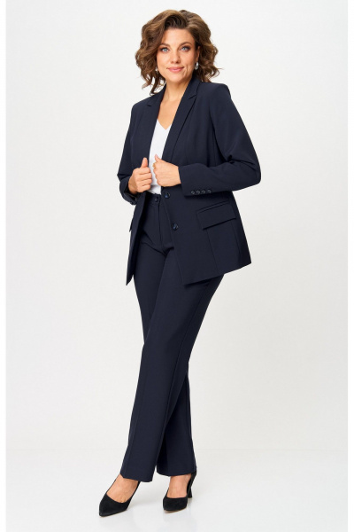 Брюки, жакет БелЭльСтиль 866-2_99_22+596-2_79_22 темно-синий - фото 7
