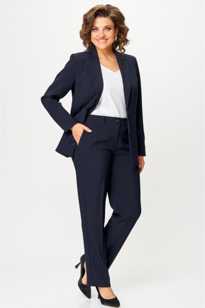 Брюки, жакет БелЭльСтиль 866-2_99_22+596-2_79_22 темно-синий - фото 6