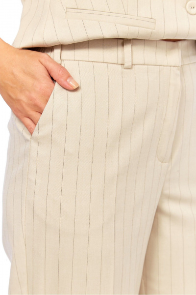 Брюки, жилет MALI 724-047 бежевый_в_полоску - фото 18