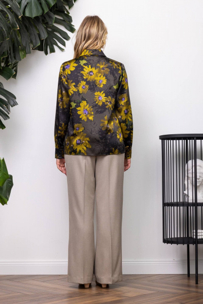 Блуза КАЛИНКА ВП-4262-024 черно-зеленый - фото 2