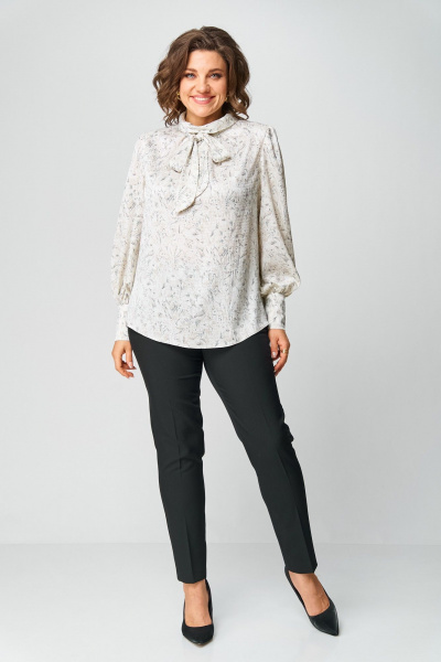 Блуза Svetlana-Style 1734 молочный-бежевый(лилии) - фото 6