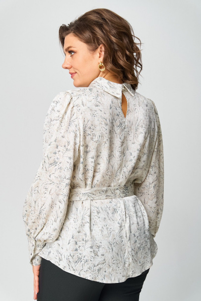 Блуза Svetlana-Style 1734 молочный-бежевый(лилии) - фото 3