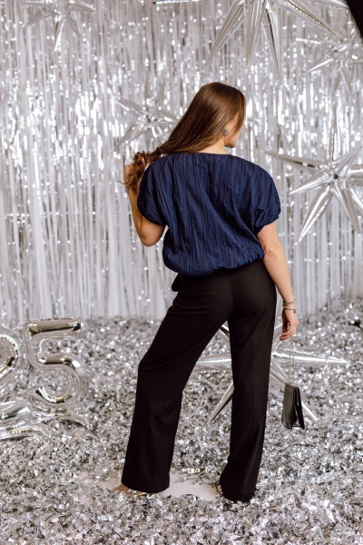 Блуза КАЛИНКА КП-8357-Н24 темно-синий - фото 4