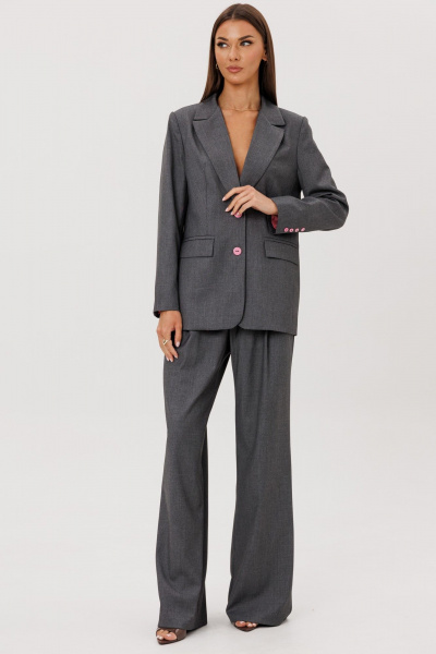 Брюки, жакет Ларс Стиль 1116/3 темно-серый - фото 2