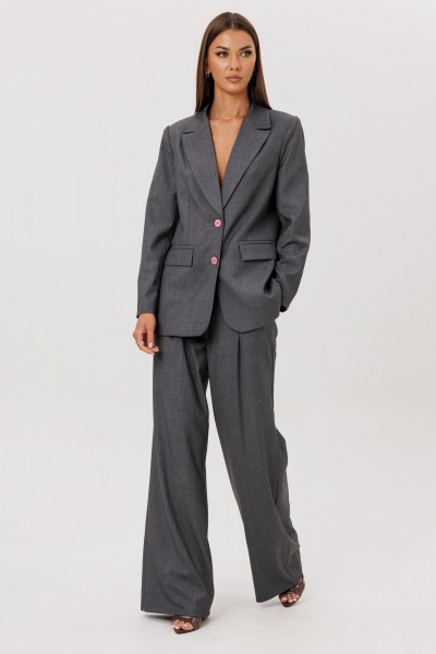 Брюки, жакет Ларс Стиль 1116/3 темно-серый - фото 1