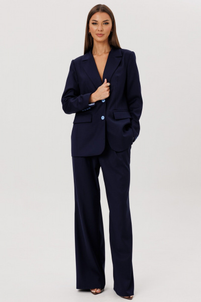 Брюки, жакет Ларс Стиль 1116/1 темно-синий - фото 1