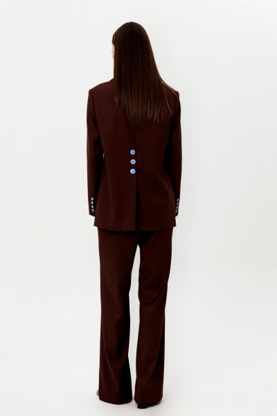 Брюки, жакет Ларс Стиль 1116 темно-коричневый - фото 7