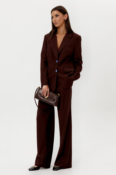 Брюки, жакет Ларс Стиль 1116 темно-коричневый - фото 5