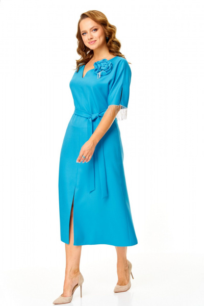 Платье T&N 7677 лазурный - фото 4