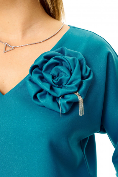 Блуза, брюки T&N 7678 бирюза - фото 8