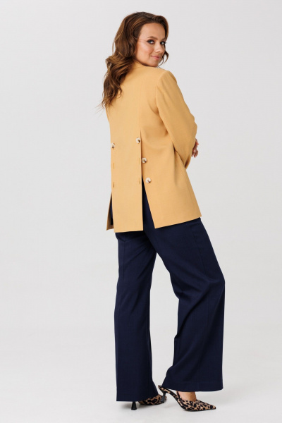 Брюки, жакет Mubliz 256 горчица - фото 12