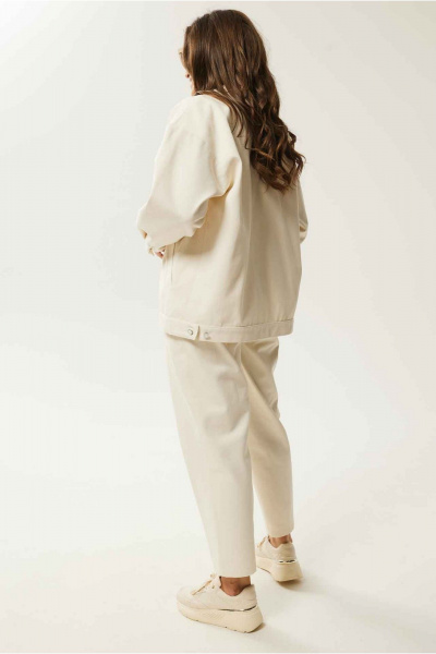 Брюки, жакет Mislana 6494 молочно-сливочный - фото 4
