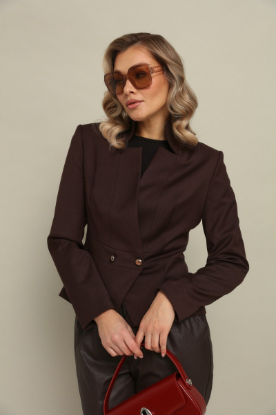 Брюки, жакет LM К102020 коричневый - фото 9