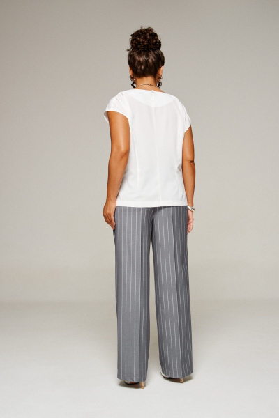 Блуза, брюки, жакет Beautiful&Free 6369 полоска_серая - фото 14