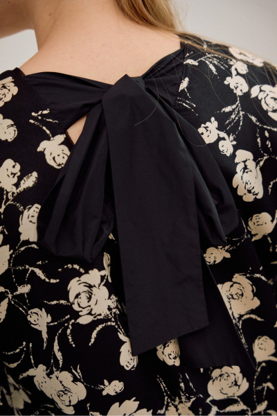 Платье Lokka 1711 черный/бежевые_цветы - фото 6
