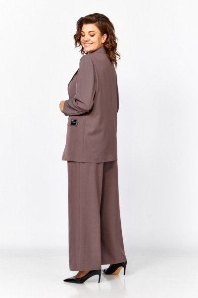 Брюки, жакет Rishelie 986 пыльно-баклажановый - фото 4