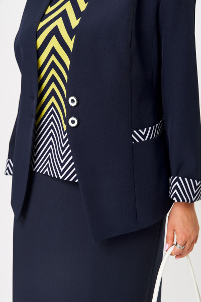 Блуза, жакет, юбка Aira Style 24125 синий - фото 6