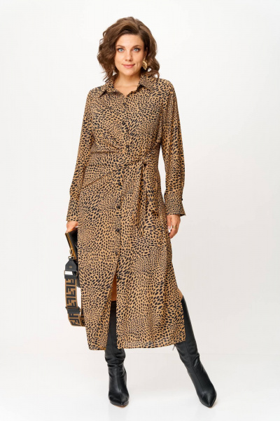 Платье Anastasia 1269 принт-леопард - фото 6