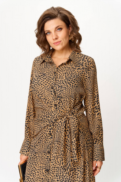 Платье Anastasia 1269 принт-леопард - фото 3