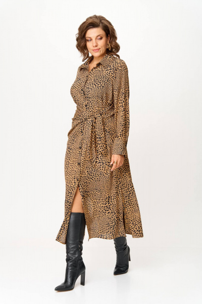 Платье Anastasia 1269 принт-леопард - фото 1
