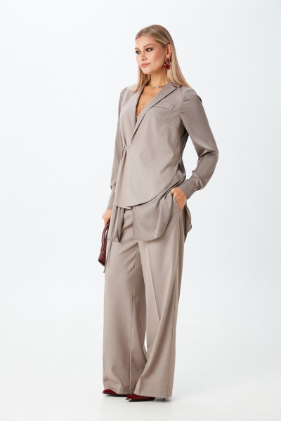 Брюки, жакет LM К1460165 мокко - фото 6