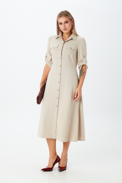 Платье LM М99 бежевый - фото 12