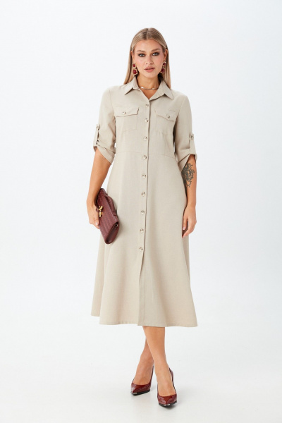 Платье LM М99 бежевый - фото 11