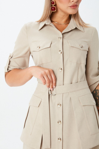 Платье LM М99 бежевый - фото 10