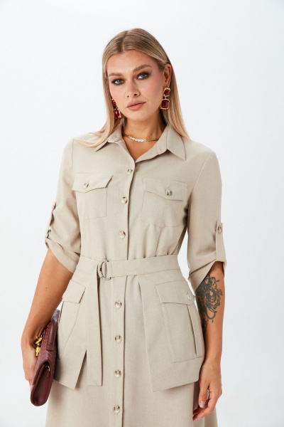 Платье LM М99 бежевый - фото 8