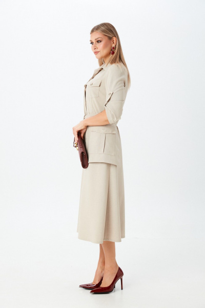 Платье LM М99 бежевый - фото 6