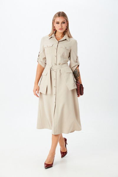 Платье LM М99 бежевый - фото 1