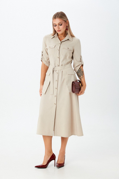 Платье LM М99 бежевый - фото 5