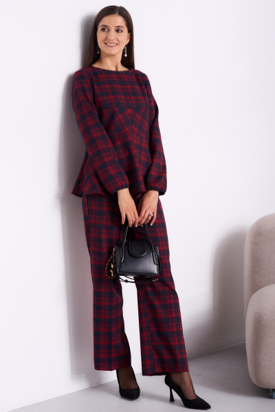 Брюки, жакет Celentano lite 5053 красная_клетка - фото 3