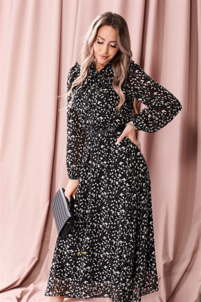 Платье Golden Valley 44256 черно-белый - фото 3