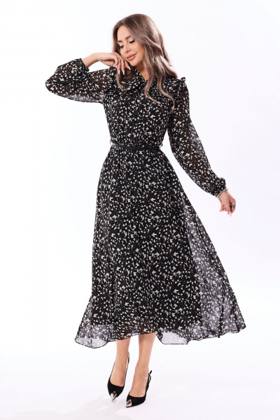 Платье Golden Valley 44256 черно-белый - фото 1