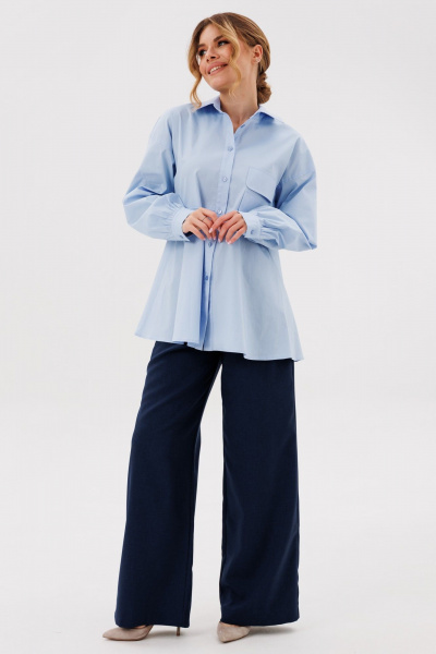 Блуза Ambera Style 1126 голубой - фото 4