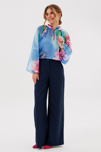 Блуза Ambera Style 1128-1 голубой - фото 3