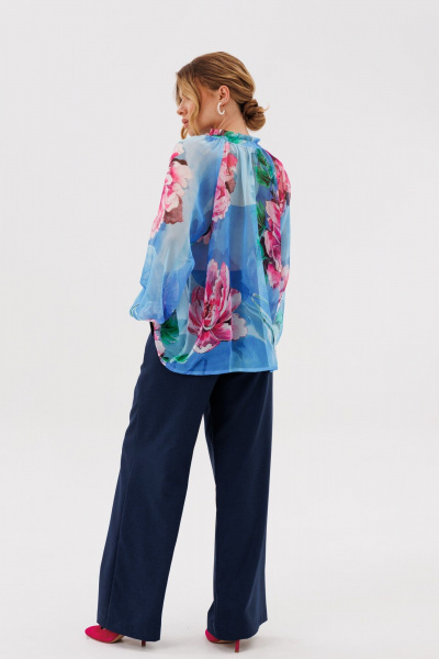 Блуза Ambera Style 1128-1 голубой - фото 6